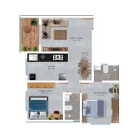 SMH Nakshatra Moshi 2 BHK Floor Plan Image